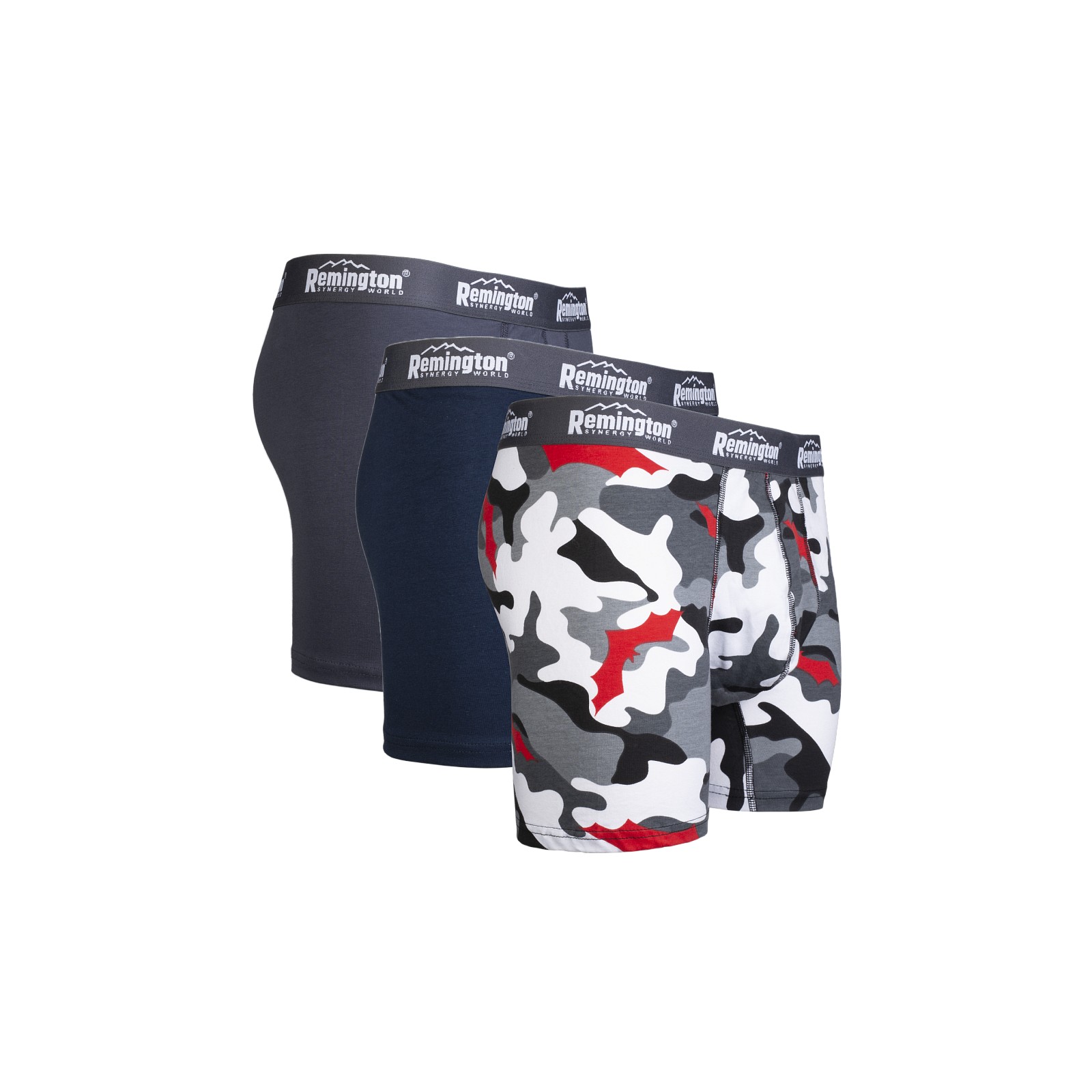 Pack de boxers Remington homme gris m&eacute;lang&eacute;s